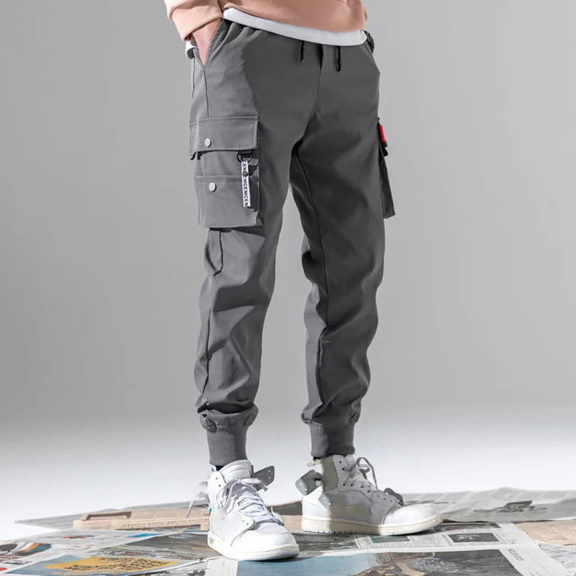 

Cotton Men's Cargo Joggers Techwear Sweatpants Streetwear Trousers for Men Jogging Oversize Sports Pants Clothing Spring Thin