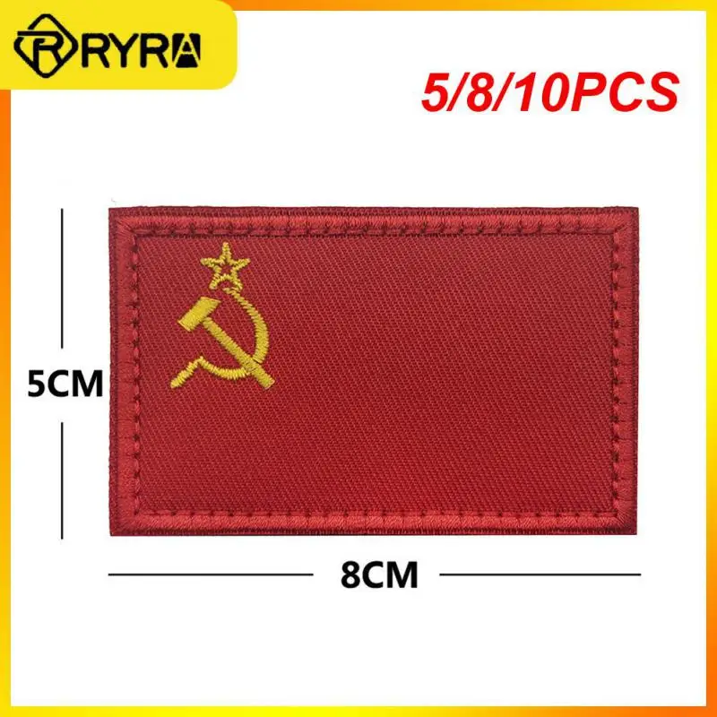 

5/8/10PCS High Quality Materials Red Army Victory Moral Cloth Sticker Show Off The Unique You Badge