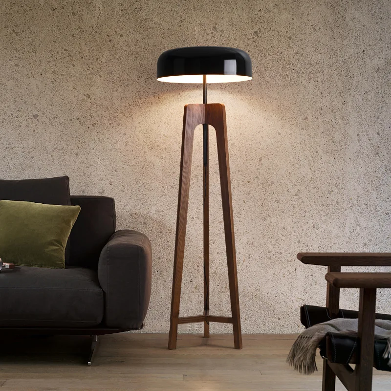 

Classical Wood Foyer Floor Lamp E27 Bulb Home Art Deco Hotel Bedroom Shop Atmosphere Lighting With Plug Adapter