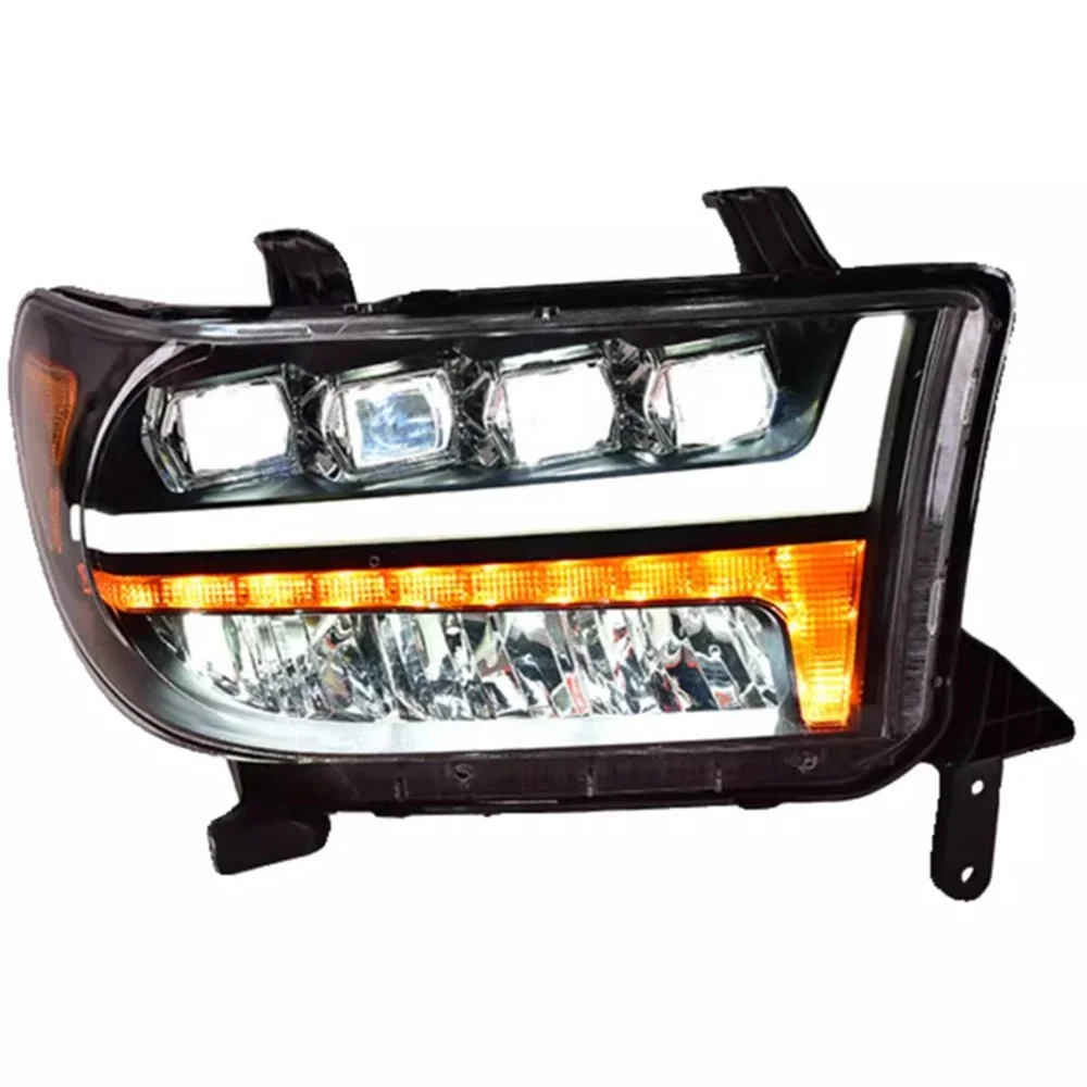 Car led front lamp Headlight assembly For 07-13 Toyota Tundra daytime running light DRL turn signal 2pcs