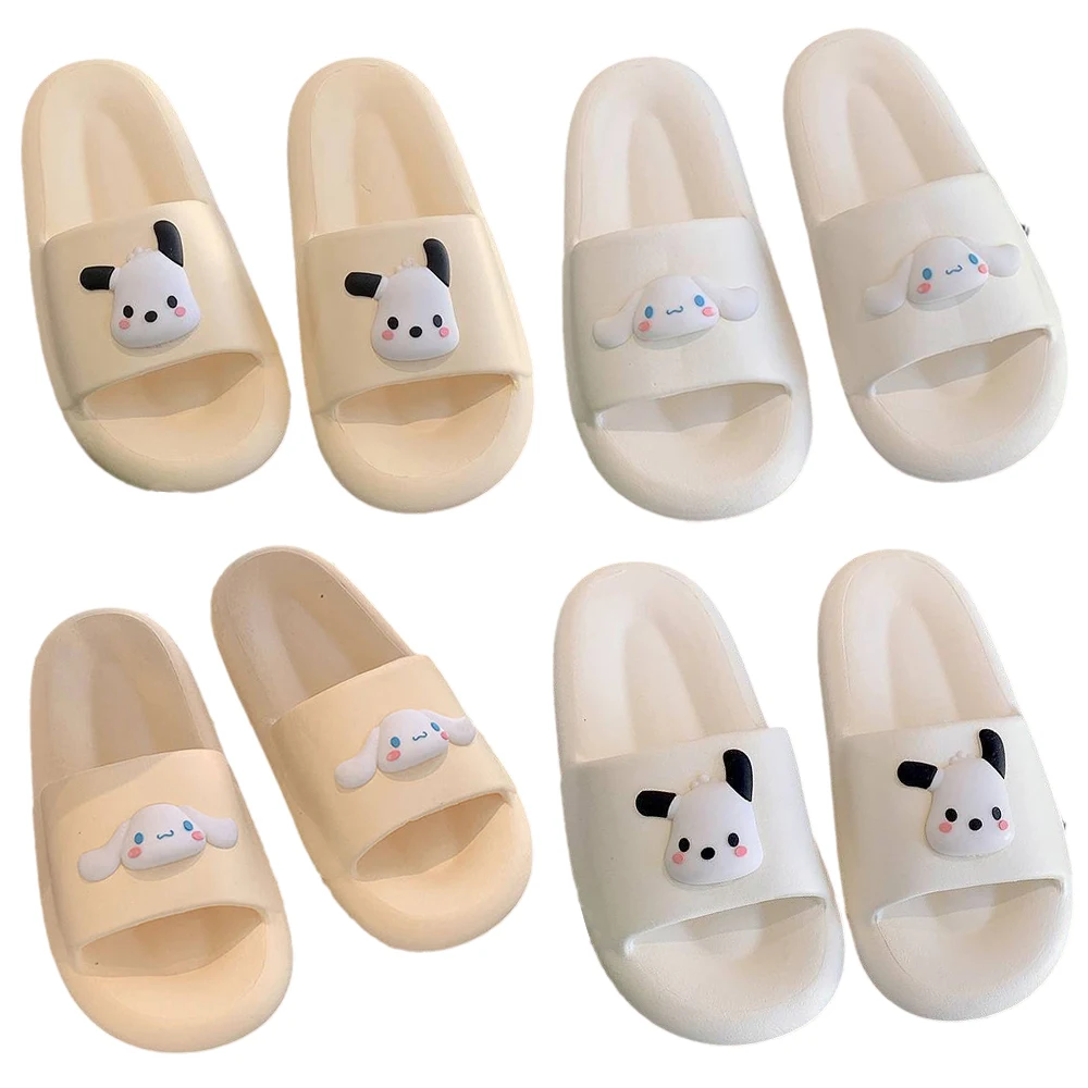 

Сандалии Sanrios nakacco Cinnamoroll женские, милые босоножки на толстой мягкой подошве, Нескользящие, домашние шлепанцы, аниме, лето