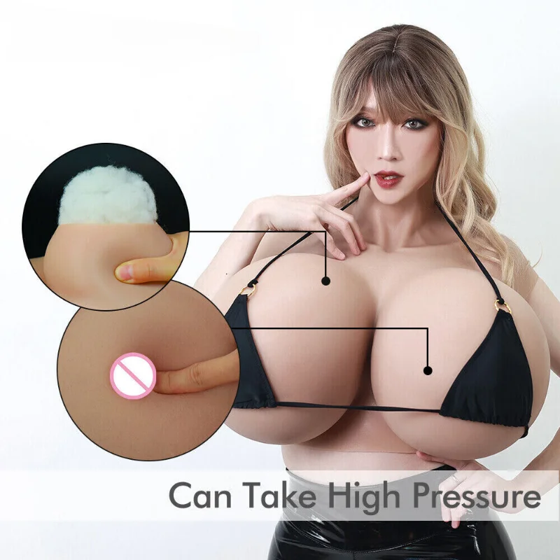X Cup Silicone Huge Breast Form Fake Boobs for Drag Queen Crossdresser Stage Performance Costumes