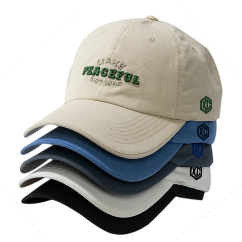 Men's caps Embroidered letter cotton baseball cap autumn Muitifunction sun protection hat For women Large size Leisure cap