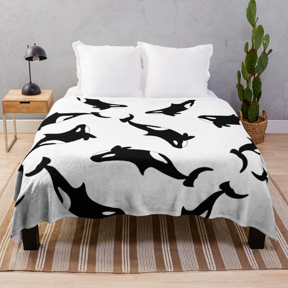 

Orca Killer Whale Throw Blanket Personalized gift