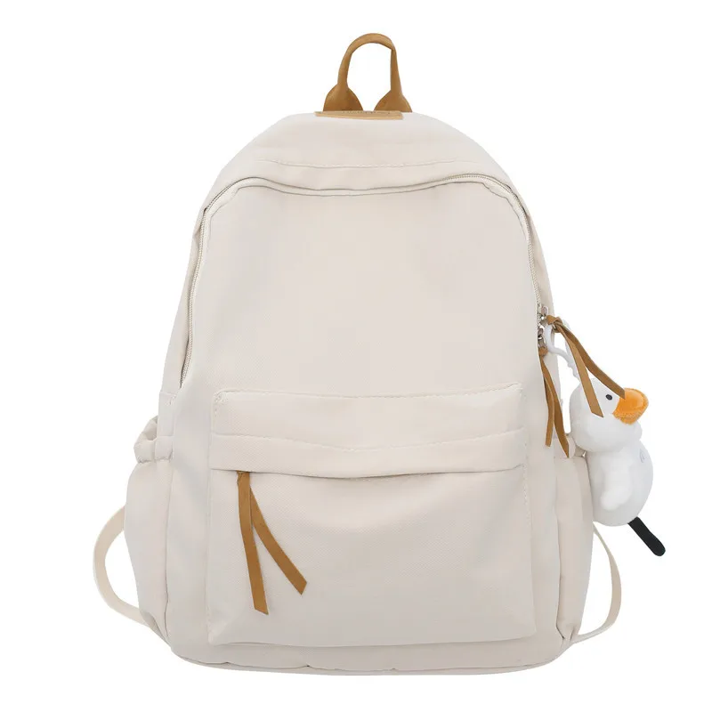 Fashion Leisure Travel Men Women Backpack Student Youth Daily Cute Large-capacity Solid Color School Bag Multi-functional Unisex