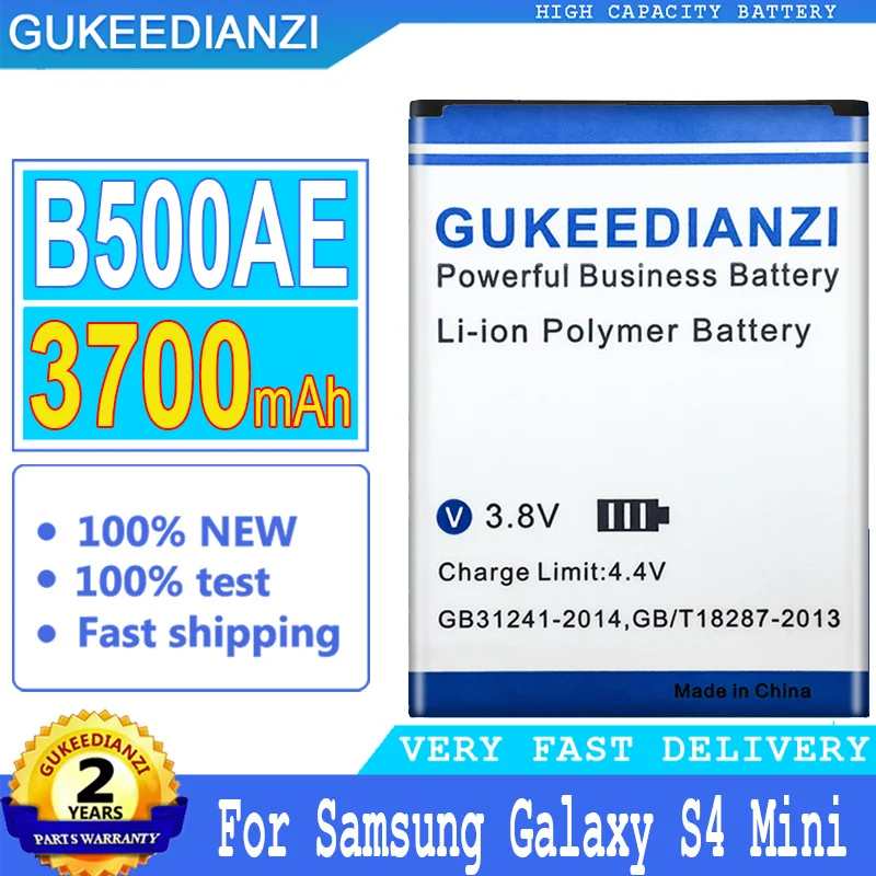 Аккумулятор GUKEEDIANZI B500AE 3700 мАч для Samsung GALAXY S4 Mini i9190 i9192 i9195 i9198 батареи (B500BE B500AE)
