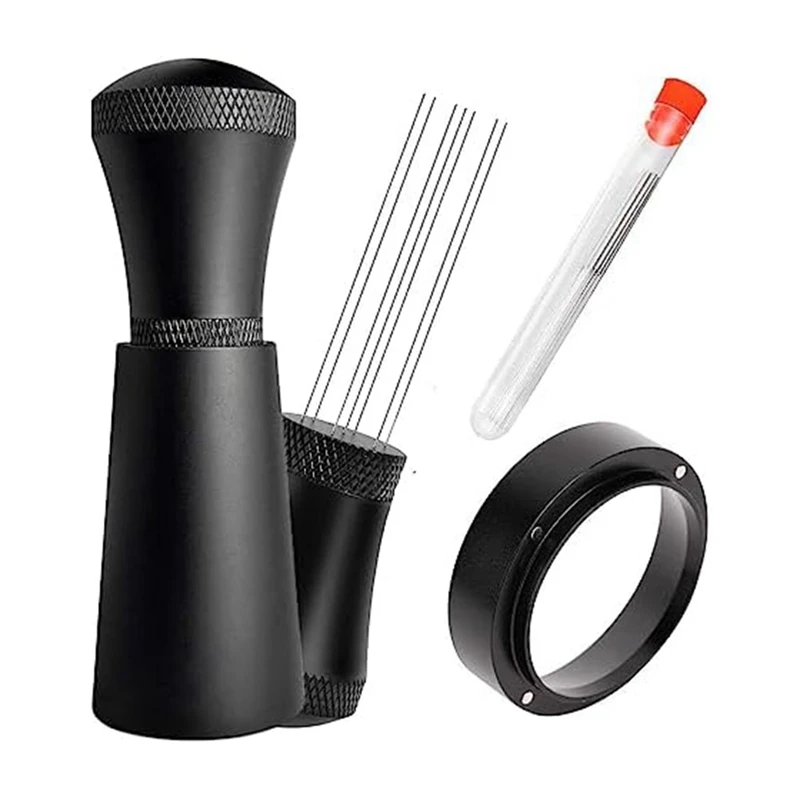 

1Set WDT Tools Espresso Distribution Tool - 53.5Mm Dosing Funnel & 0.35Mm Black 316 Stainless Steel Needles Stirrer Distributor