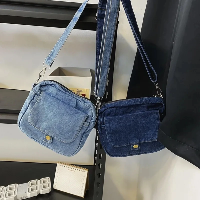 

Casual Denim Women's Bag Trend Summer Shoulder Crossbody Bags For Student Phone Purses and Handbags Jeans Messenger Bag