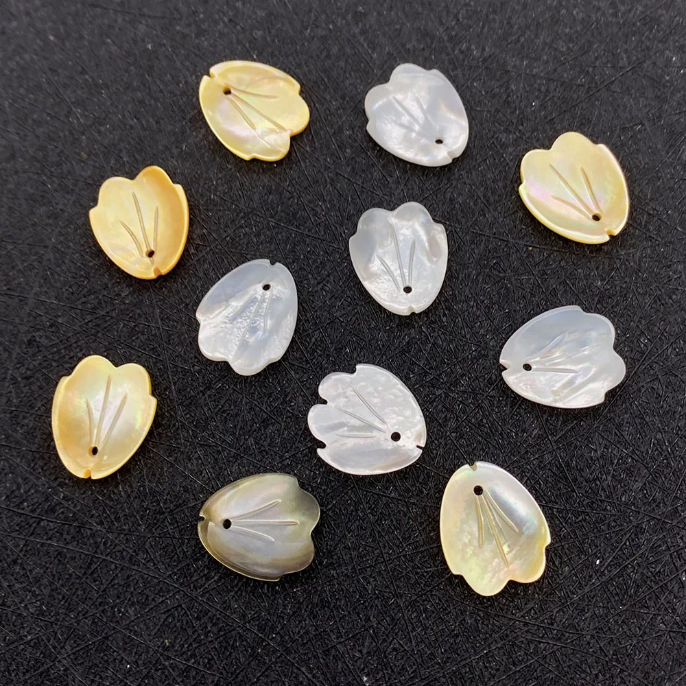 

5pcs Natural Shell Peach Petal Body Care Jewelry Elegant Women Jewelry DIY Making Necklace Earrings Bracelet Accessorie 12x14 mm