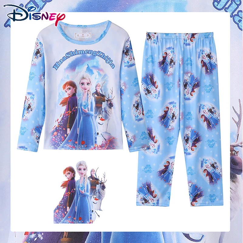 

Disney Cartoon Frozen Children's Pajamas Set Spring Autumn New Products Casual Fashion Mickey Minnie Homewear Christmas Gift
