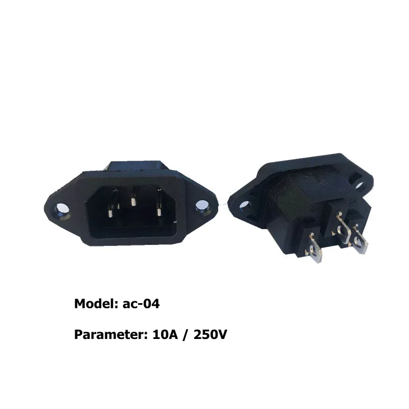 

Электрическое гнездо IEC320 C14 красный пластик 250V 10A