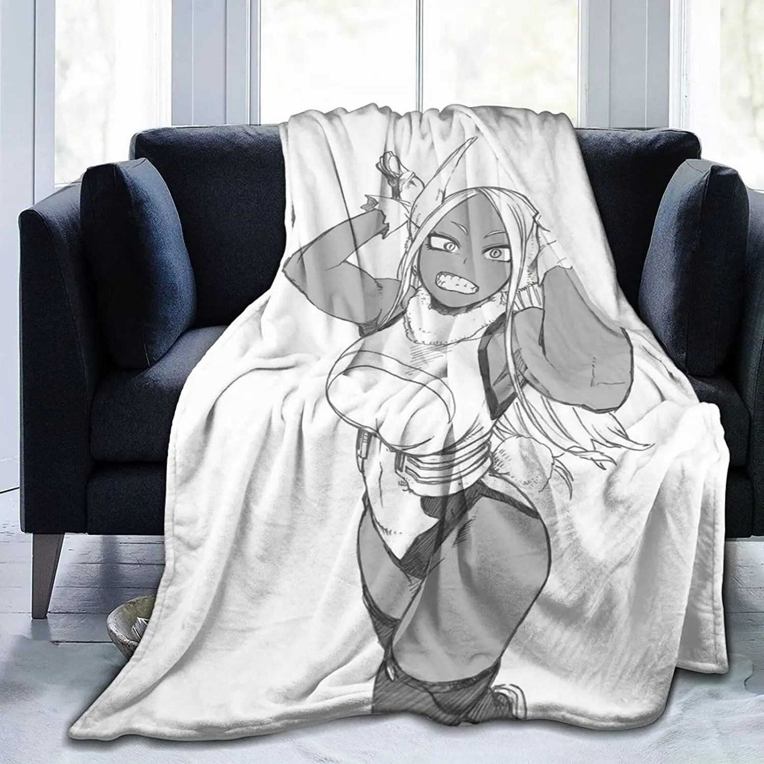 

Mirko Graphic Soft Flannel Blanket Lightweight Fleece Blanket Air Conditioner is Suitable for Bedroom Living Room Sofa