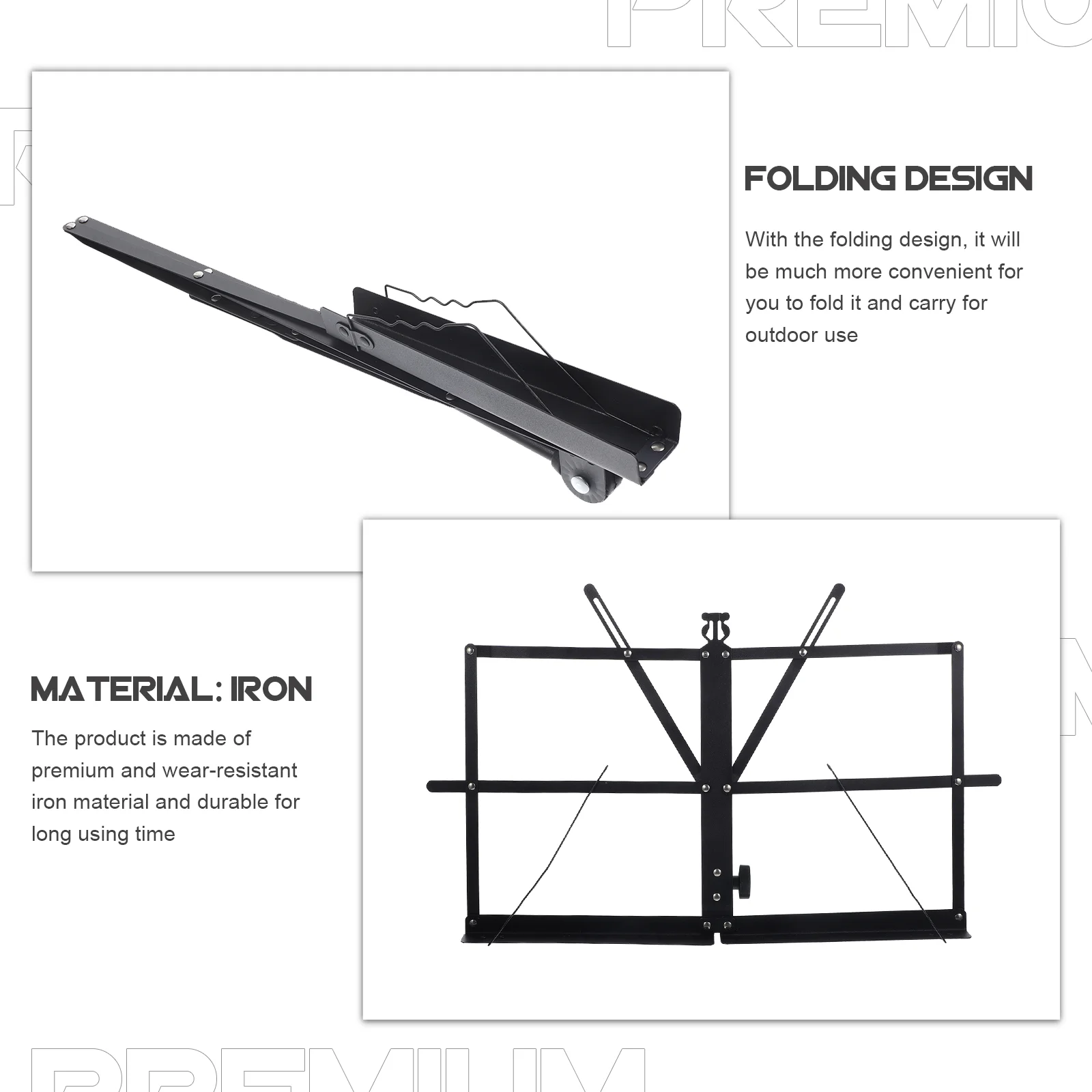 Пюпитр для планшета подставка книг отдыха регулируемый железный держатель нот