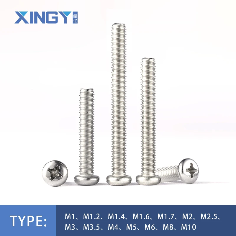 

XINGYI M2.5 м3/304 маленький винт из нержавеющей стали с крестовой головкой болт с цилиндрической головкой * 4x 6/30/60/80 мм