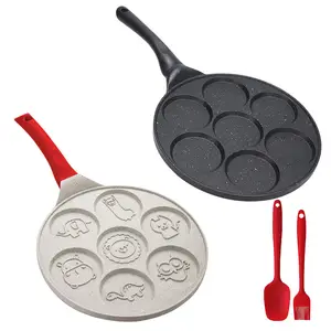 Crêpière - Pancake Maker - Poêle à crêpes en forme de cœur 7 trous
