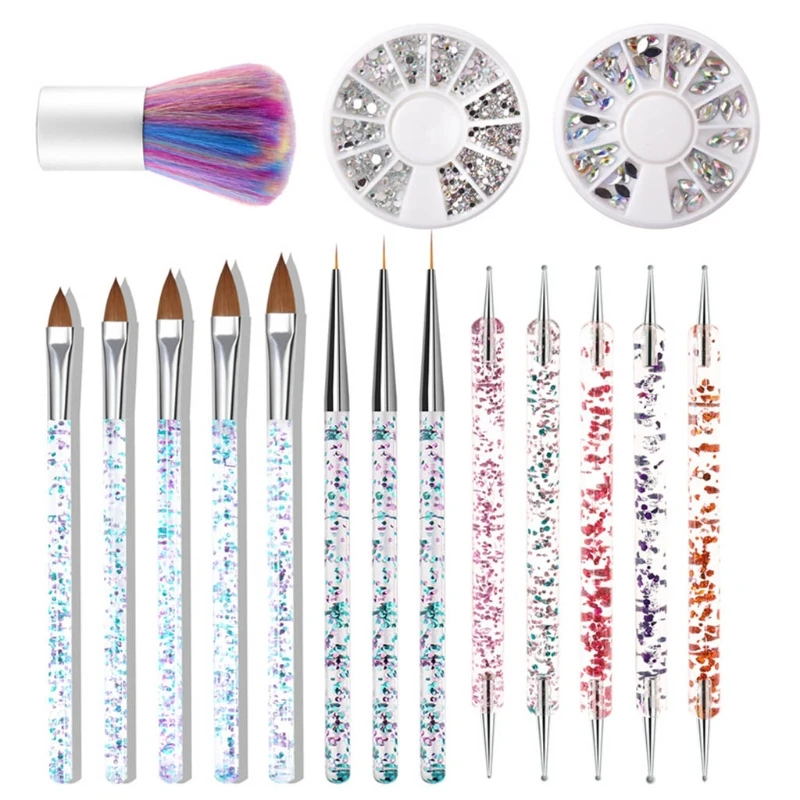 

Nail Brush Set Nail Art Painting Nail Dust Brushes For Cleaning Liner Brushes For Acrylic Painting DIY Nail Art