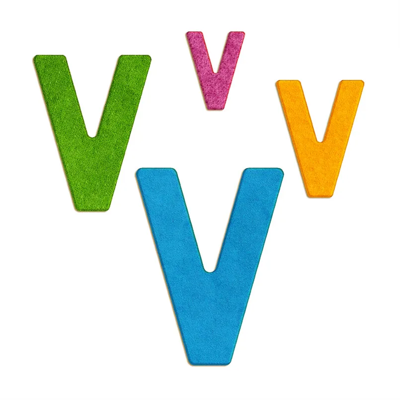 Развлечения мультяшной музыки четырех спецификаций буквы V пластиковые формы