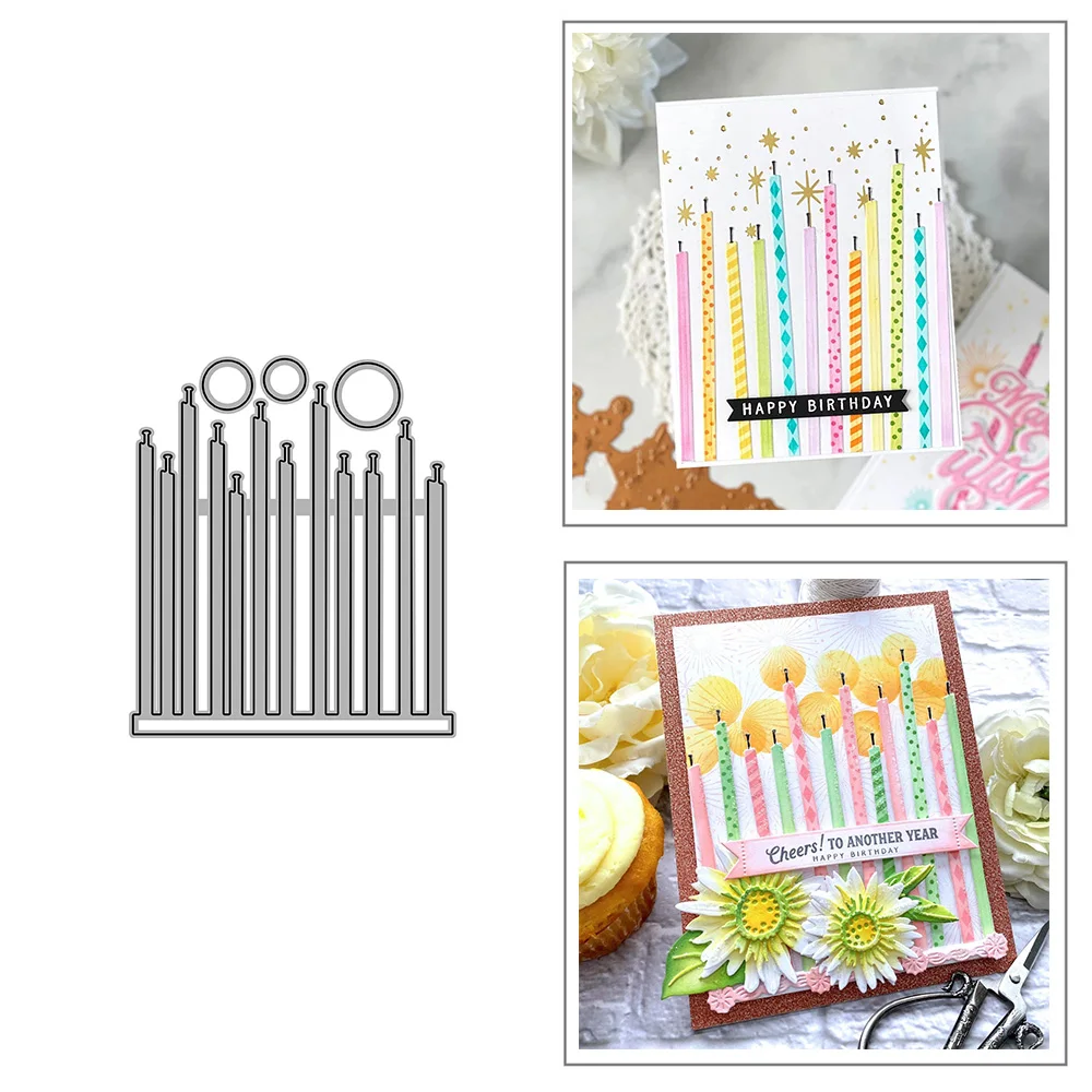 

Candle Frame Metal Cutting Dies for DIY Scrapbook Album Paper Card Decoration Crafts Embossing 2023 New Dies