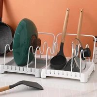 simple white grey colors pot lid storage rack anti rust cutting board stand u shaped card slot household kitchen accessories