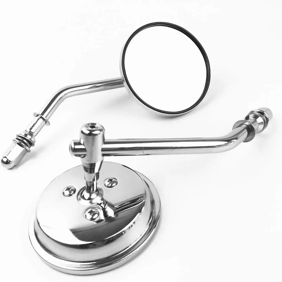 XYIVYG короткий 8 мм хромированный Harley Dyna Bobber Chopper аксессуар для бокового зеркала