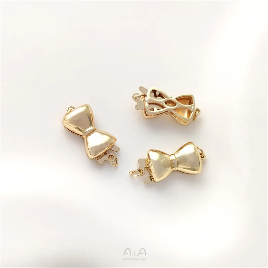 Пряжка-бант из 14-каратного золота Пряжка ручной работы для рукоделия жемчужная