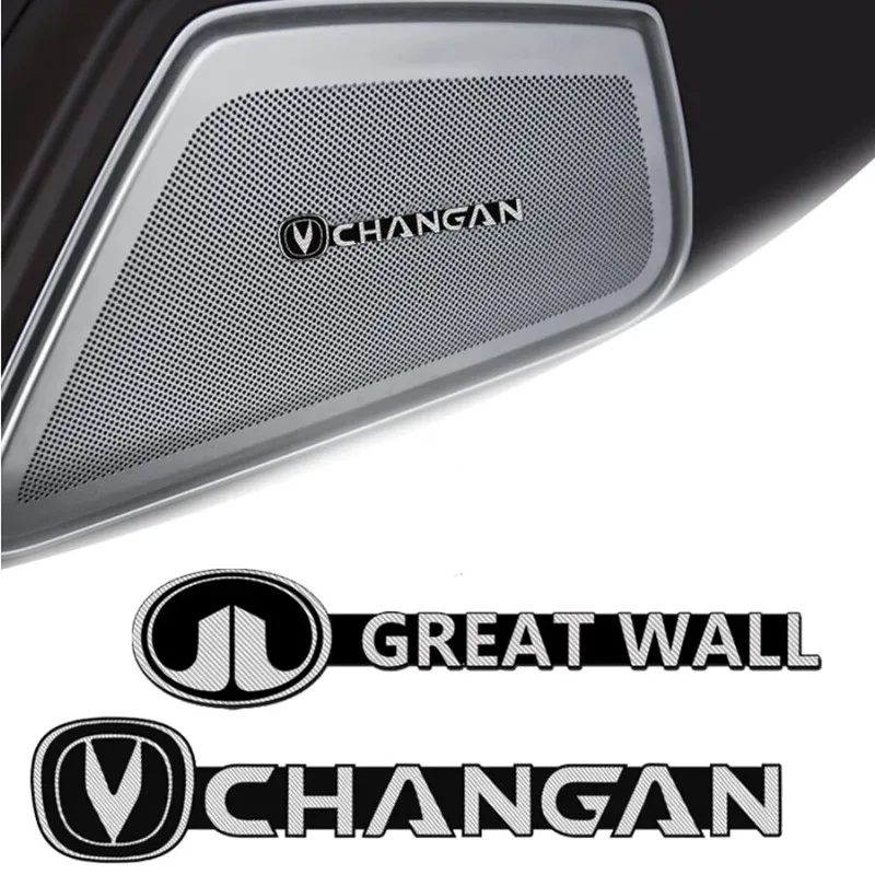 4pcs Car styling speaker aluminum 3D sticker sound stickers For VW Volkswagen Golf Polo Passat Tiguan Jetta Touran - купить по