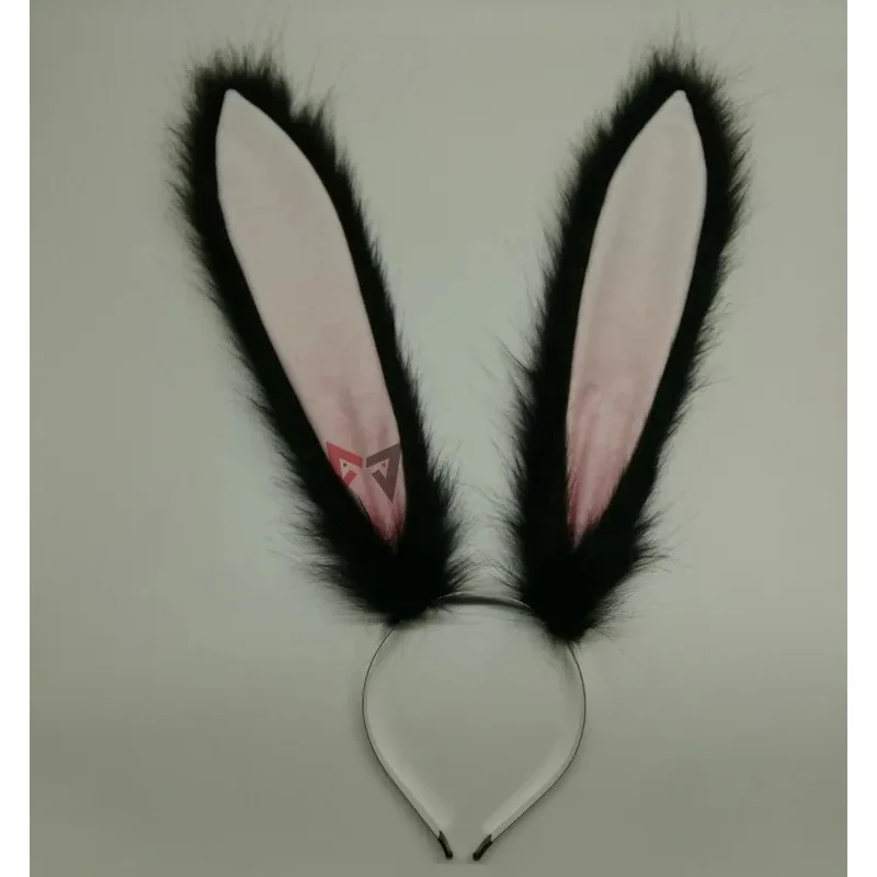 Обруч для волос с ушками кролика украшение в готическом стиле хвост ручная