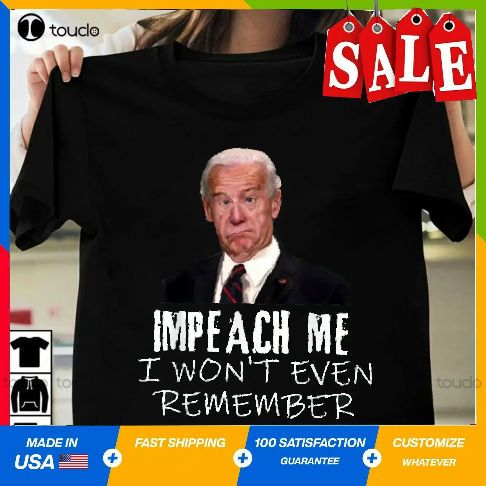 Футболка Biden Impeach Me I Won't Even Remember забавная полноразмерная рубашка для кемпинга