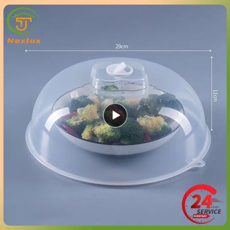 

2~10PCS High And Low Temperature Resistance Transparent Fresh-keeping Cover Transparent Design Food Cover Rotating Vent