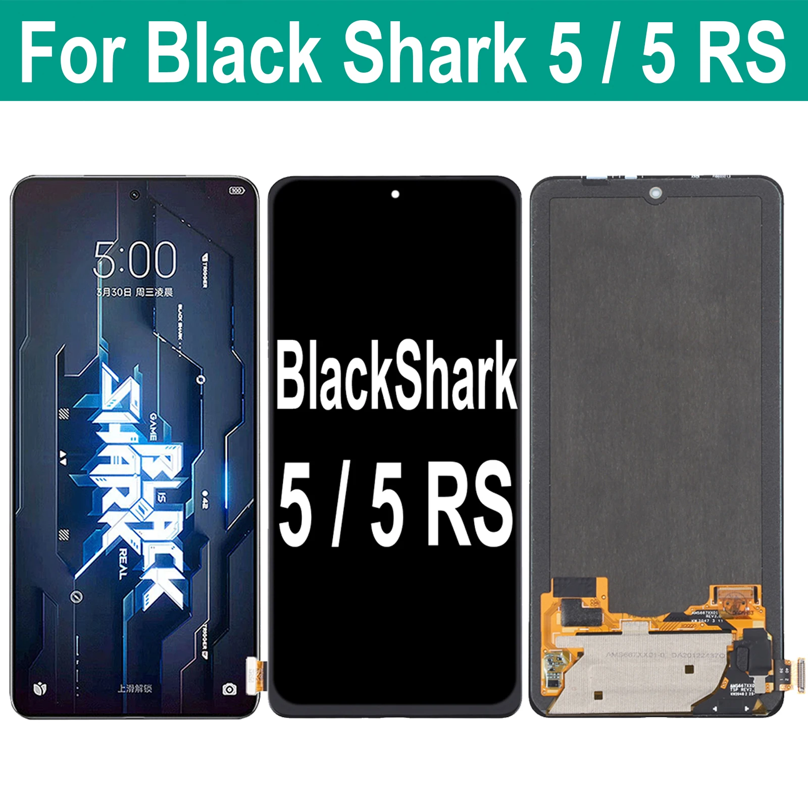 

6.67'' AMOLED Original For Xiaomi Black Shark 5 RS LCD Display Touch Screen Digitizer Assembly