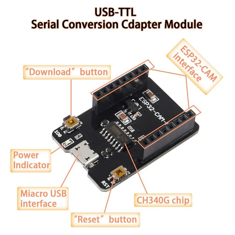 5 шт. детская плата для разработки Wi-Fi Bluetooth OV2640 модуль камеры интерфейс Micro-USB CH340G