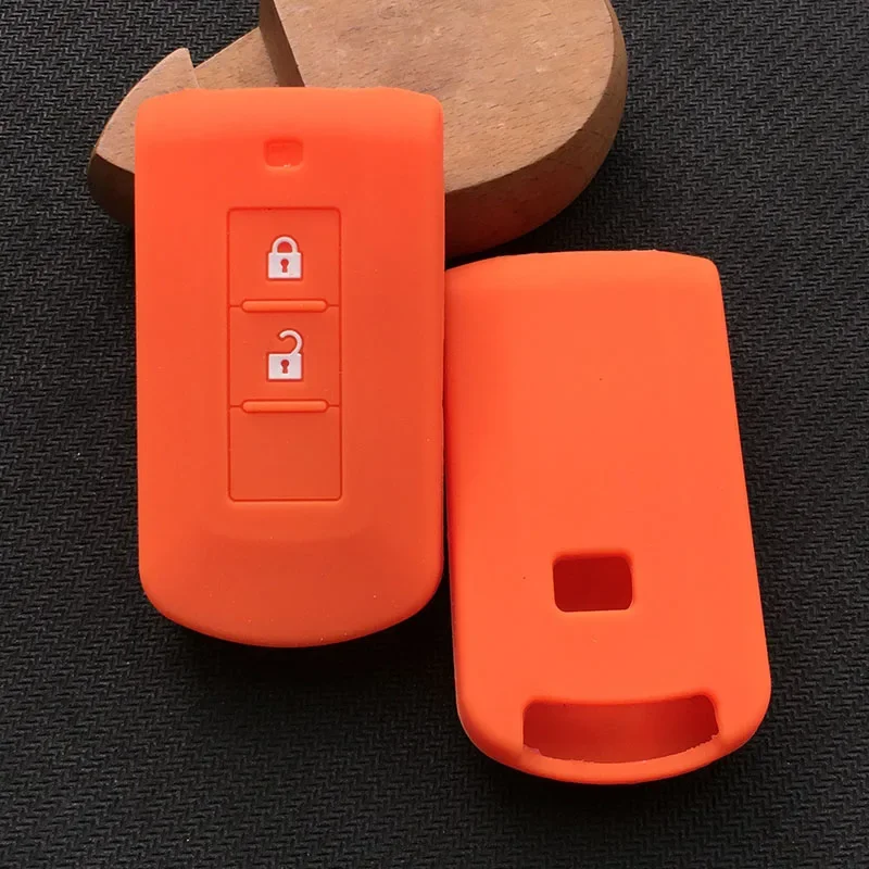 

Силиконовый чехол для автомобильного ключа с 2 кнопками, чехол для Mitsubishi Outlander ASX AXR RVR Nativa Pajero Montero Lancer Shogun