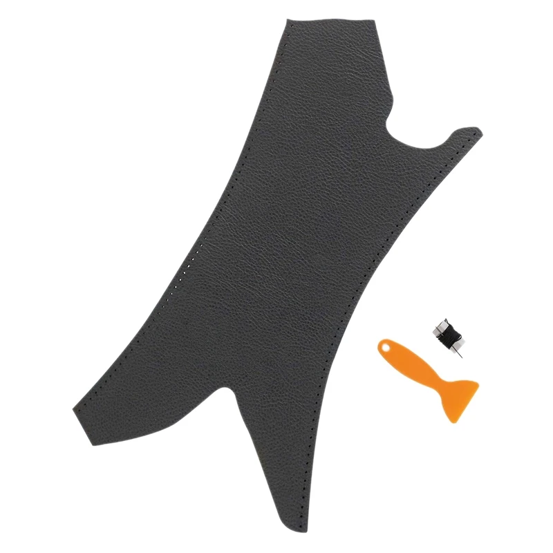 

Car Interior Door Handle Cover Leather Door Panel Handle Pull Trim Cover for -BMW 3 Series 2005-2012 E90 E91 Black Left