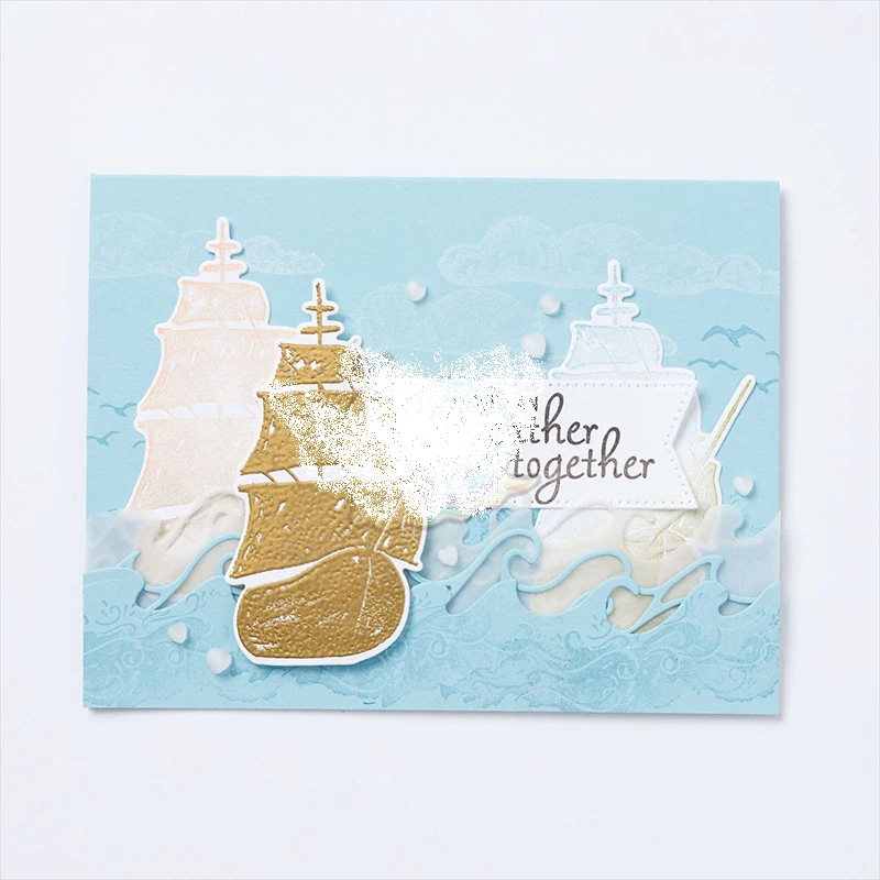 2023 новый каталог Парусная Лодка Навигация прозрачный набор штампов и