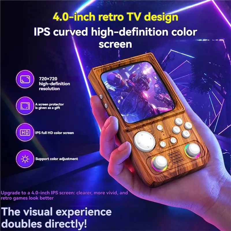 Фото B03B-Ретро портативная игровая консоль с системой Emuelec, 4-дюймовым IPS-экраном, 22000+ играми, Wi-Fi, онлайн-сражениями и 64 ГБ памяти. №5