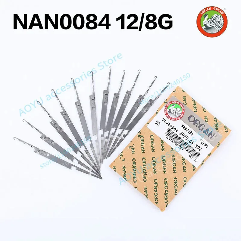Фото 50 шт. Иглы-крючки ORGAN NAN0084A Vosaspec 8975-64-39Z 12/8G для китайских вязальных машин SHIMA SEIKI №4