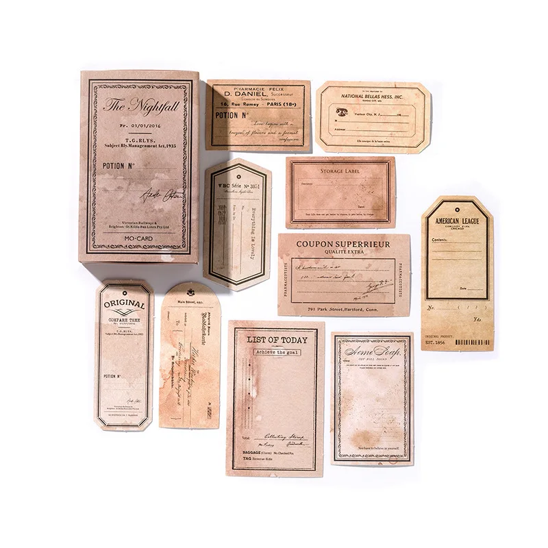 Винтажная наклейка на спичечную коробку для заметок базовая рамка рукоятка из