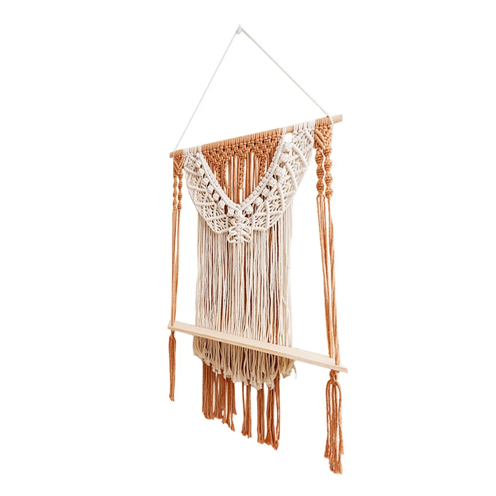 

Плетеная подвесная стойка в богемном стиле, креативный подвесной держатель с бахромой