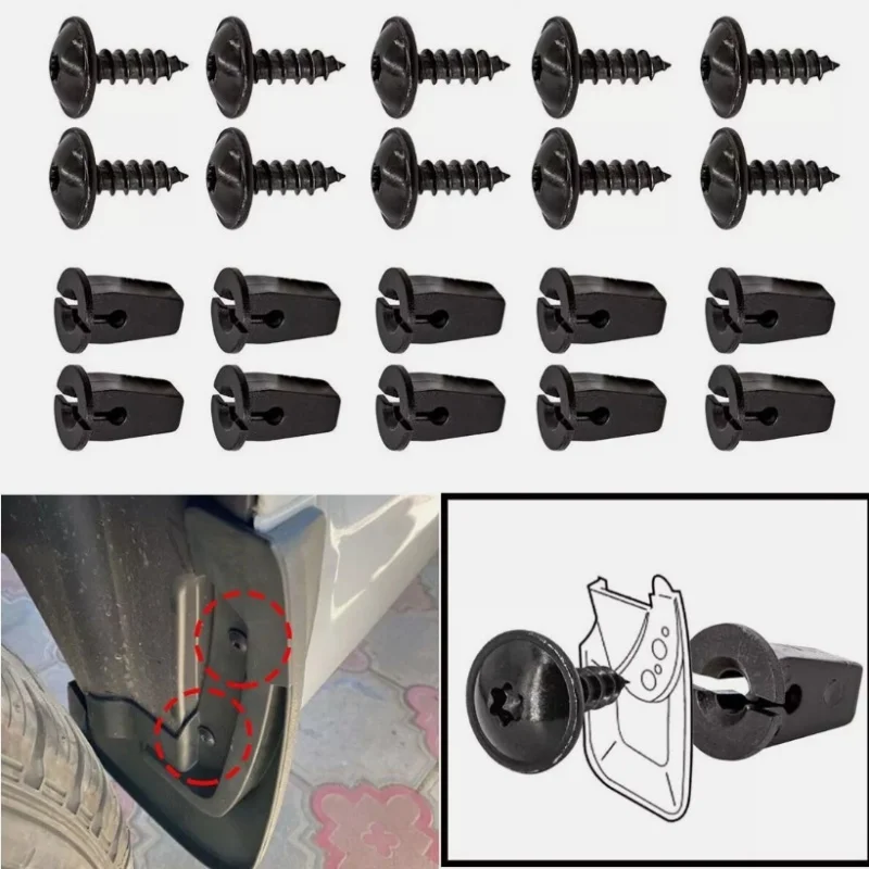 

20шт N 90974701 Крышка двигателя, защита от брызг, арка колеса, винт Torx, фиксатор, крепежные зажимы, болт, универсальный для VW Audi Seat