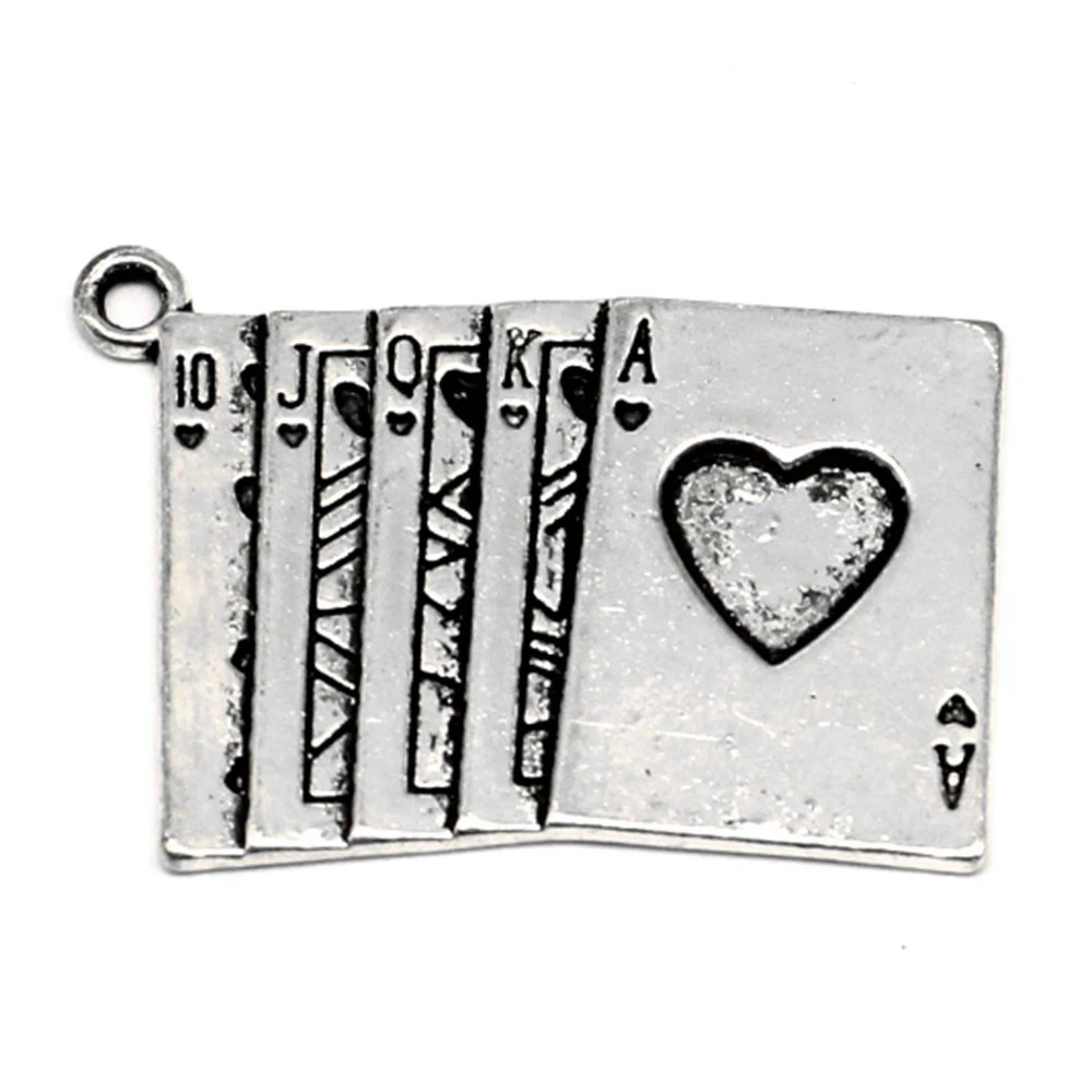 

9 шт., подвеска в виде покера, 25 х33 мм