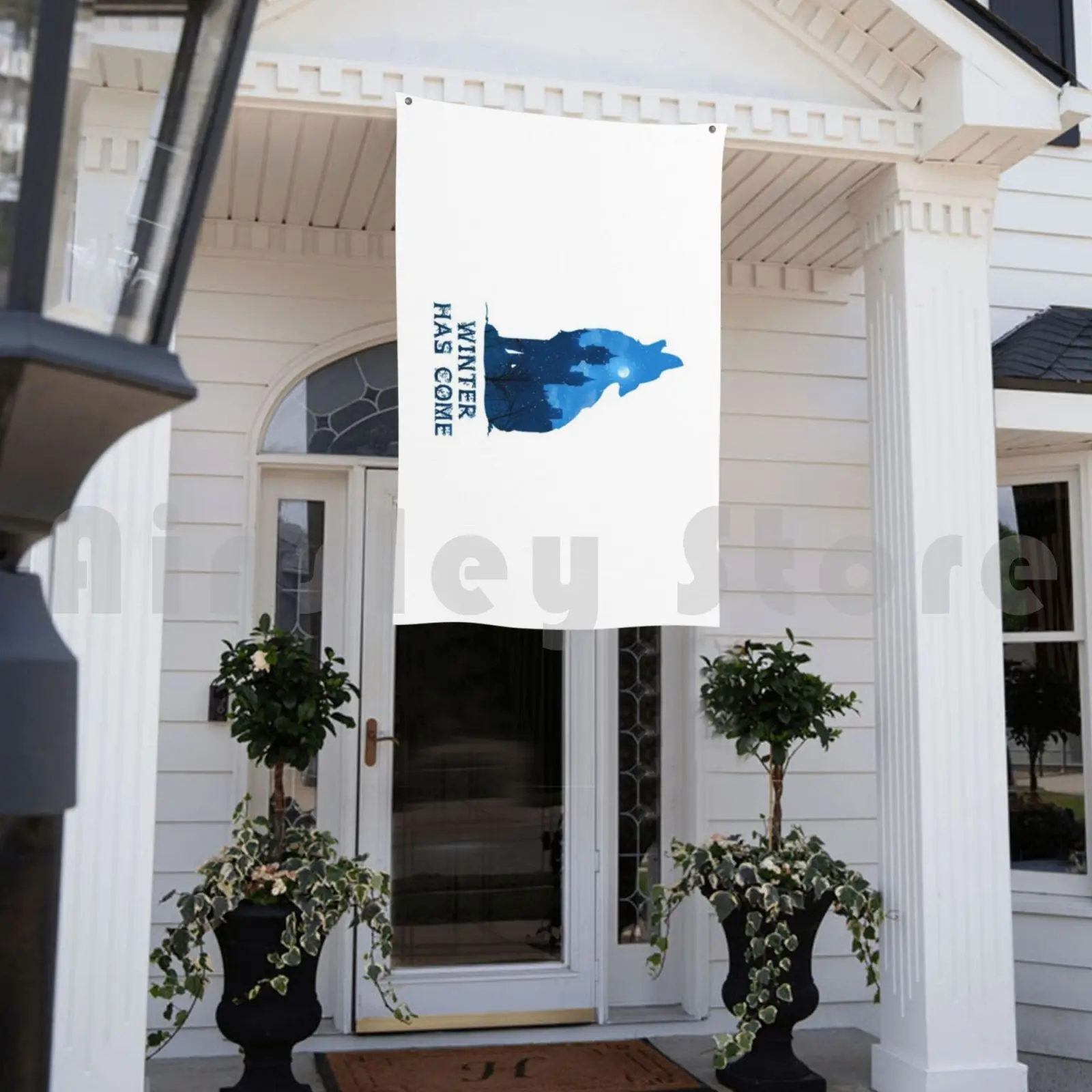 Зима пришла уличный декор флаг автомобиля Фэнтезийный винтажный меч лед огонь