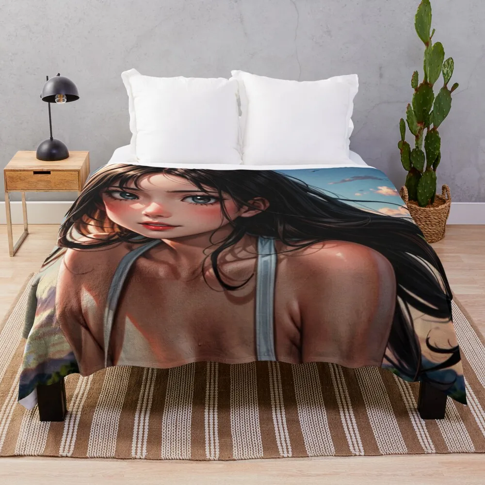 Девушка в стиле аниме PinUp: Syun Kamakado 012 (сексуальный теннисист) Декоративное одеяло