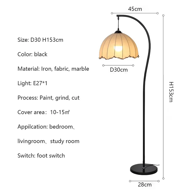 

Напольные светильники SaloEElaitte LED из железа и ткани, теплый/нейтральный/белый свет