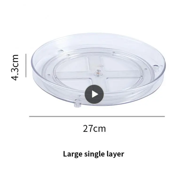 

360 Rotating Cabinet Spice Storage Rack Organizer Tray Transparent Rotatable Storage Box Multi Layer Kitchen Rotating Shelf