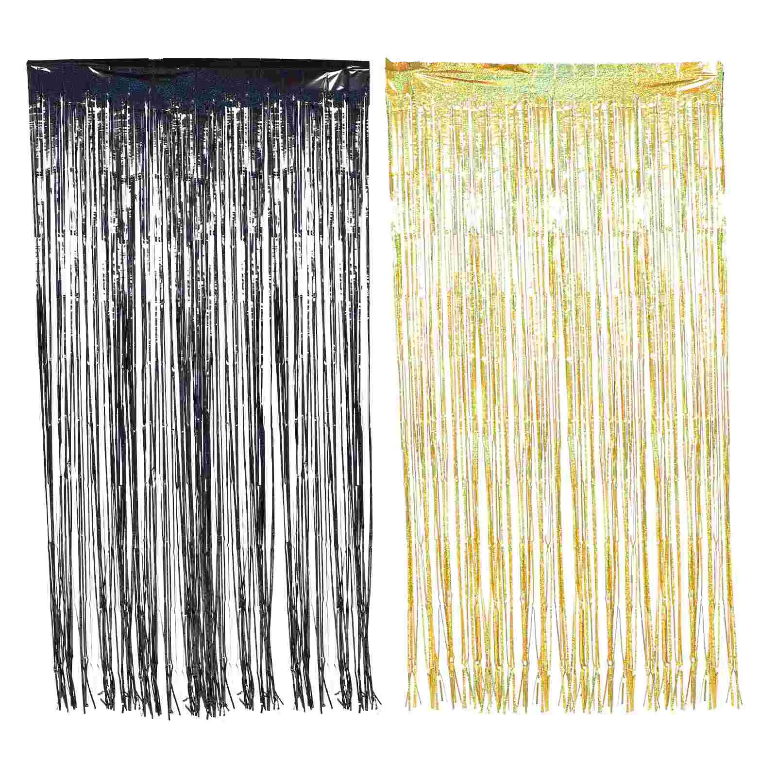 

Decorations Party Curtains Backdrop Fringe Tinsel Curtaingold Birthday Metallic Hangingdisco Black Foilparties Backdrops Booth