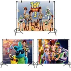 Студийный фон из ткани с изображением истории игрушек для детского дня рождения