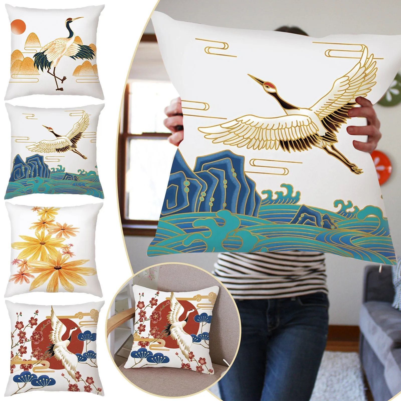 

45x45cm Digital Print Peach Skin Fall Throw Pillow Covers Beach Pillows Decorative Throw Pillows Black And Brown Pillow Covers