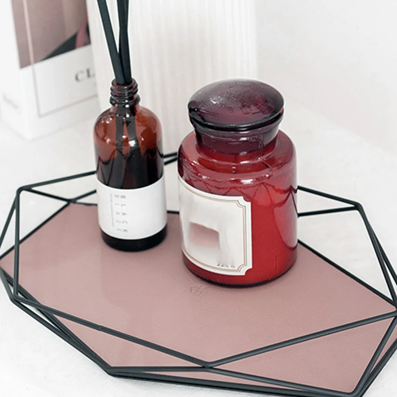 Кофейные лотки Настольная тарелка для хранения макияжа парфюма розовый лоток с