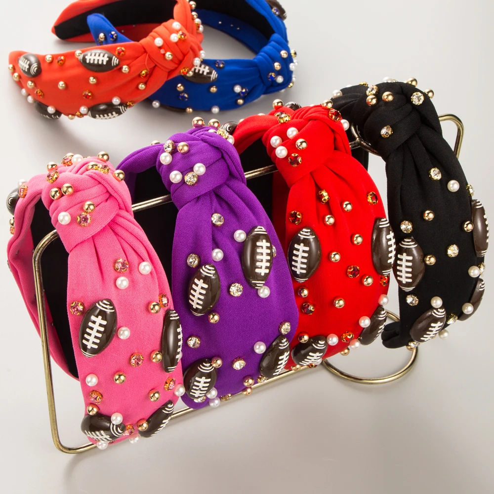 Повязка для волос в стиле регби барокко женщин модная повседневная спортивная