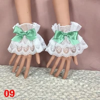 lolita lace hand sleeve bowknot wrist cuffs bracelets maid fingerless gloves wrist cuffs for womens cosplay party christmas